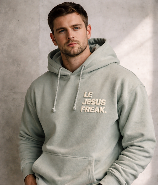 The Classic Pullover Hoodie | Le Jesus Freak. Mineral Sage