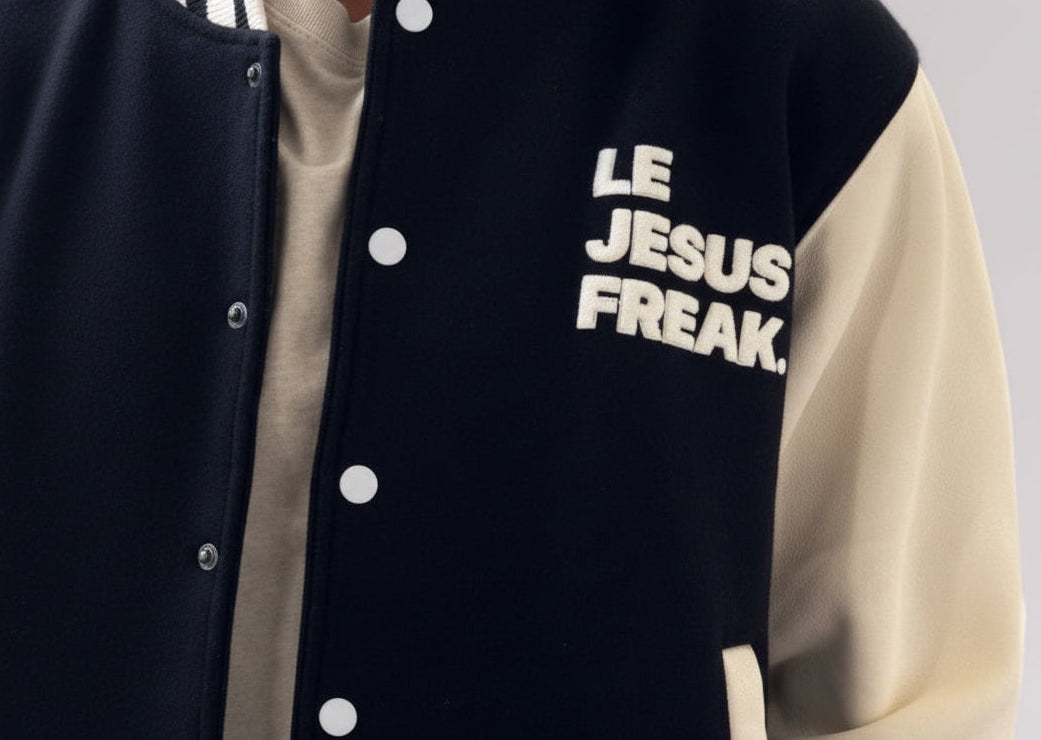 The Le Jesus Freak Varsity Bomber