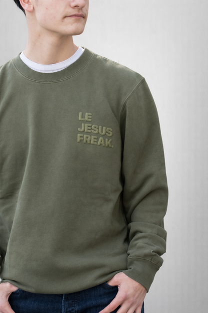 The Statement Crew Sweatshirt — Heritage Olive