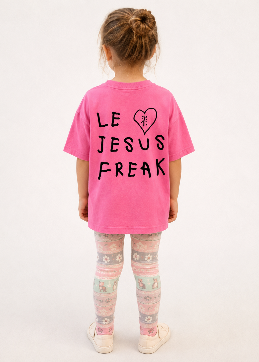 The Zoey Project Kids Tee in Bright Pink