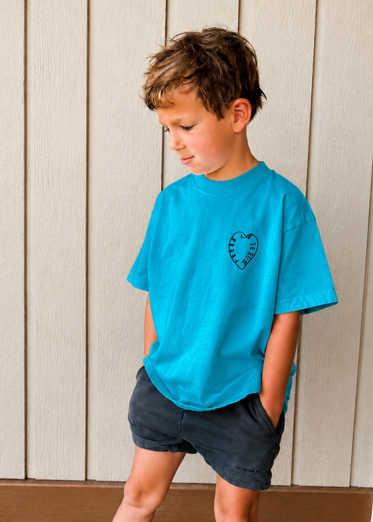 The Zoey Project Kids Tee in Caribbean Blue