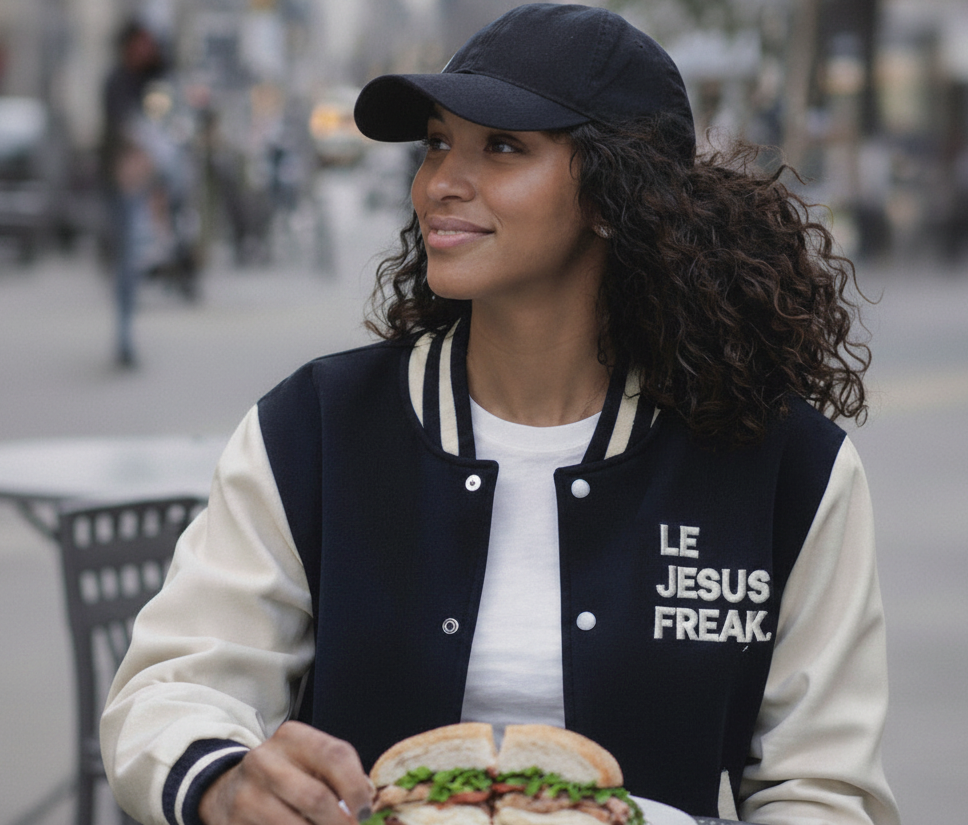 The Le Jesus Freak Varsity Bomber
